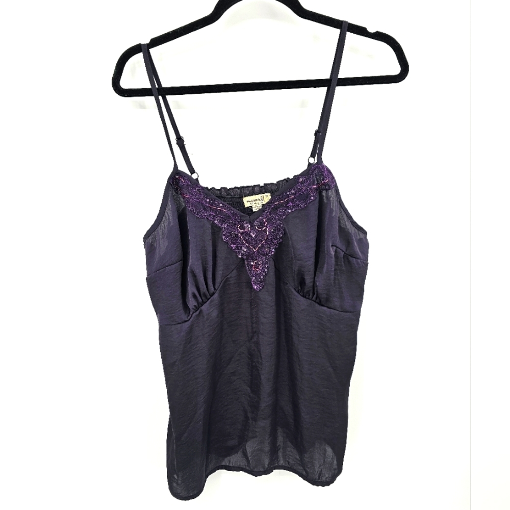 Witchy Y2K Purple Silky Camisole Size 1X